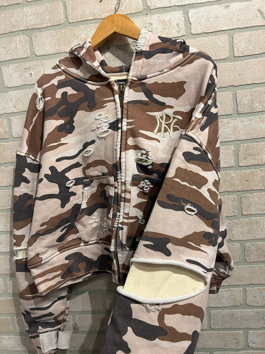 N’oublie Pas Camo Hoodie M