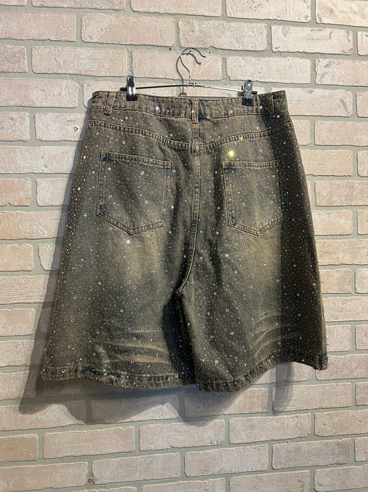 Vale Crystal Jean Shorts 30