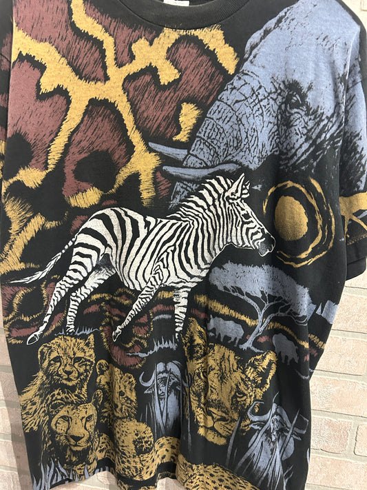 Vintage Animal AOP Tee L