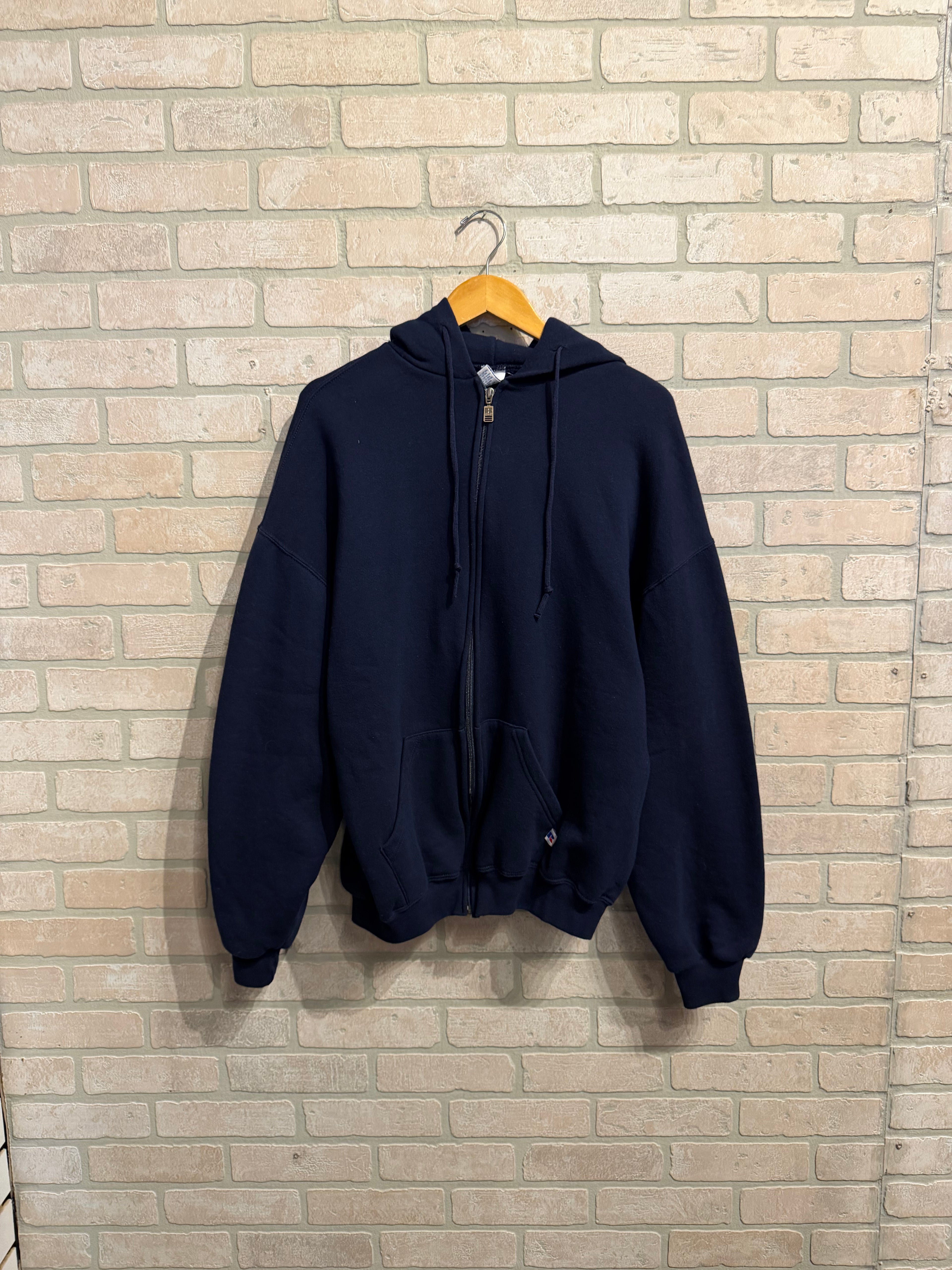 Vintage Russell Blank Zip Hoodie XL