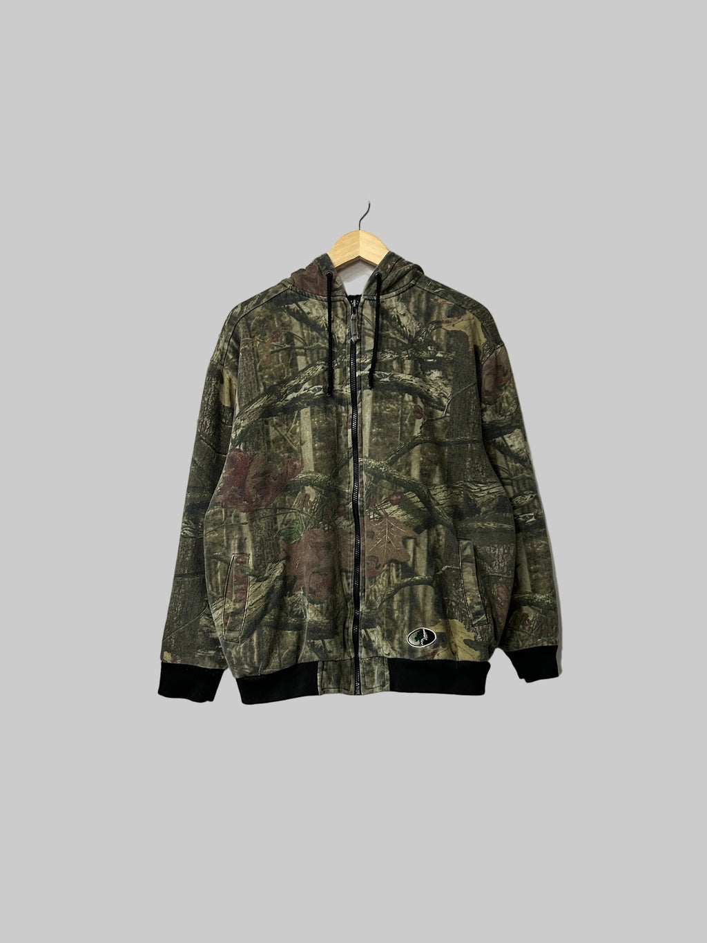 Camo Zip Hoodie L