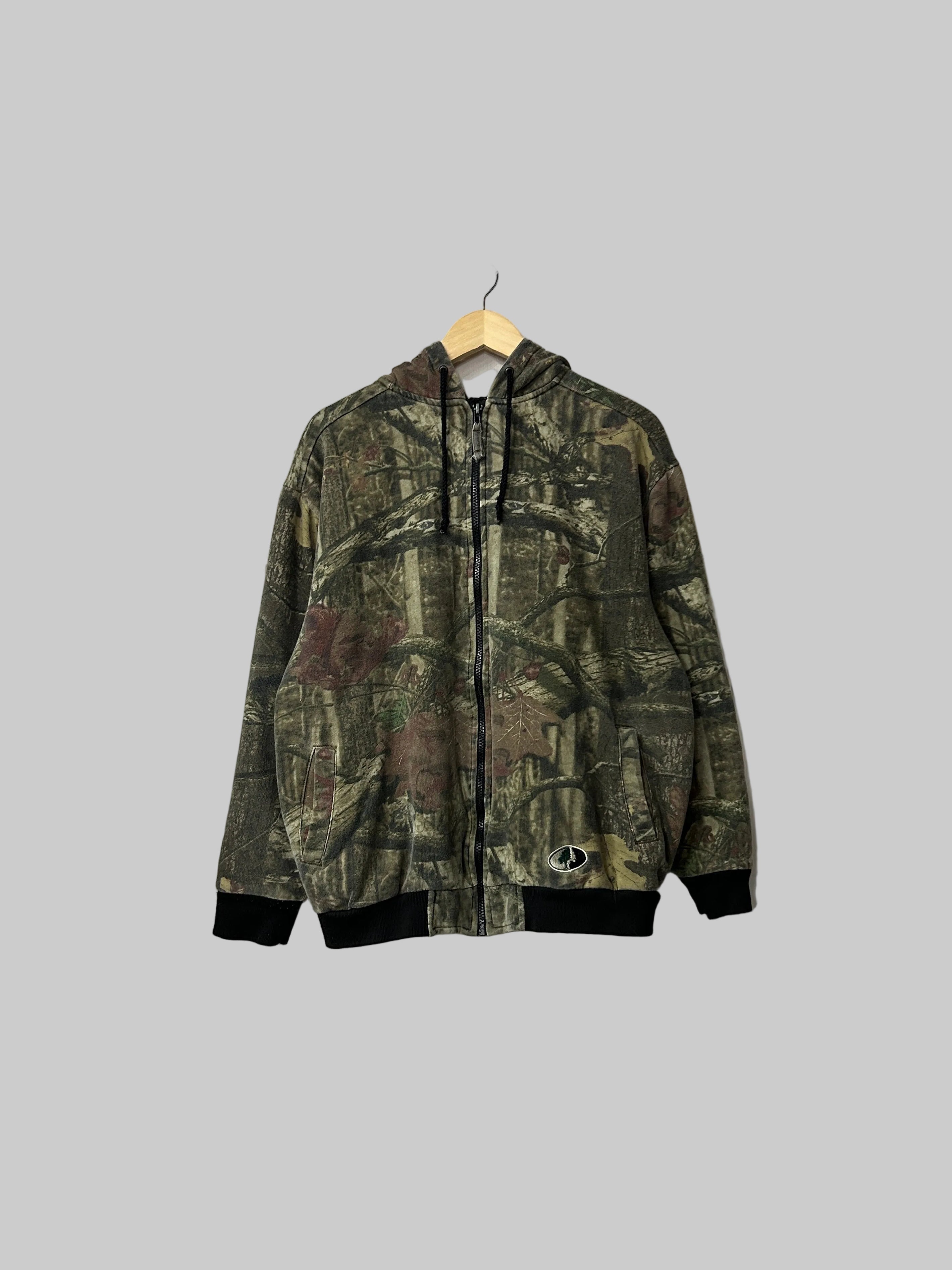 Camo Zip Hoodie L
