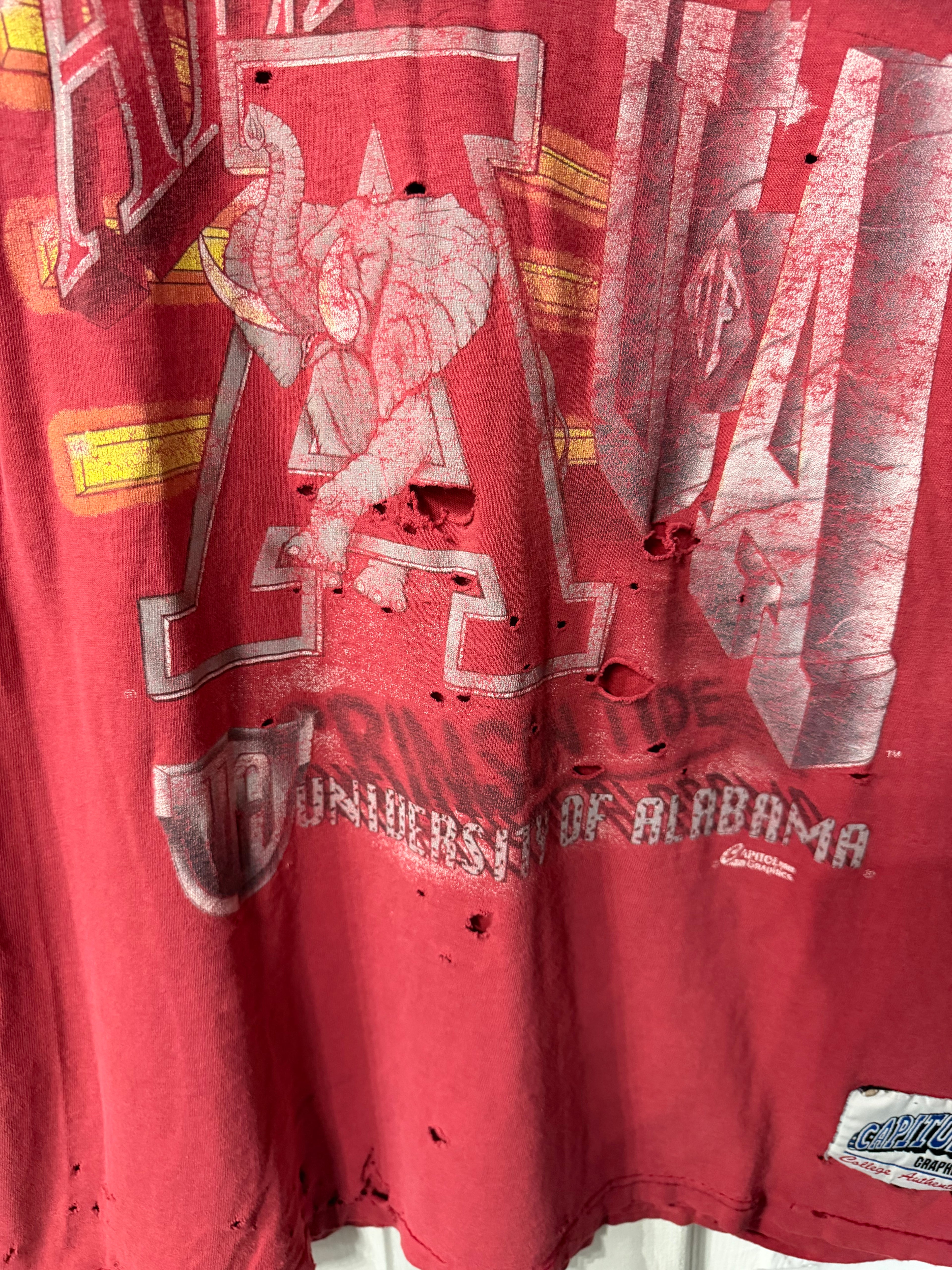Vintage Distressed Alabama Tee L