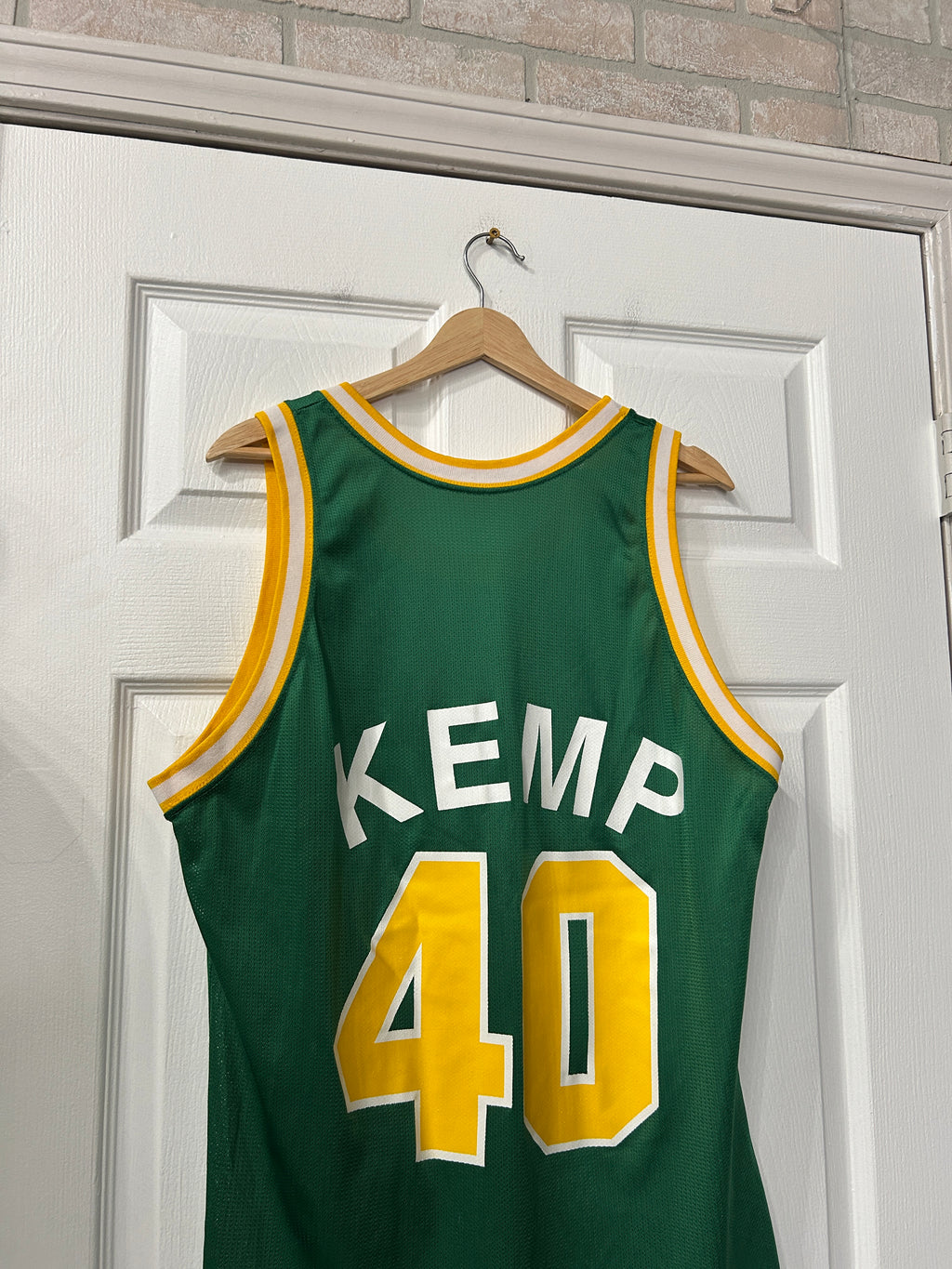 Vintage Champion Supersonics Kemp Jersey L