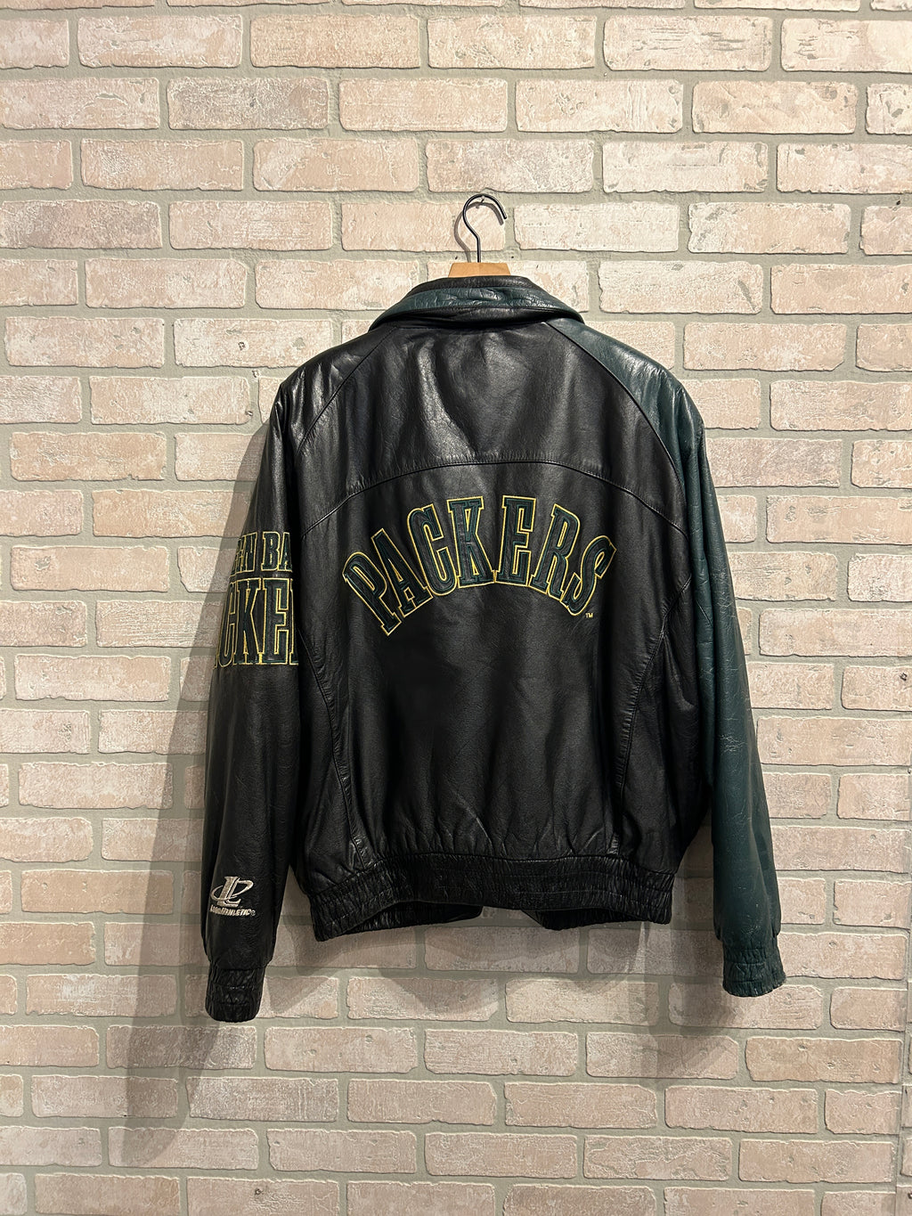 Vintage Leather Packers Sharktooth Jacket L