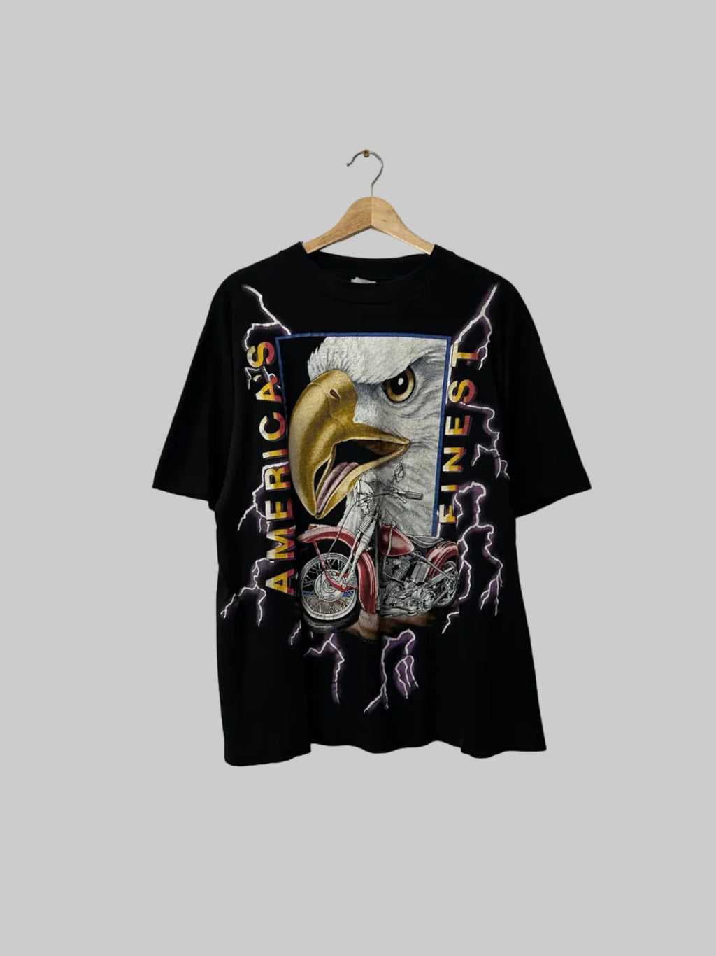 Vintage Lightning Biker Tee XL