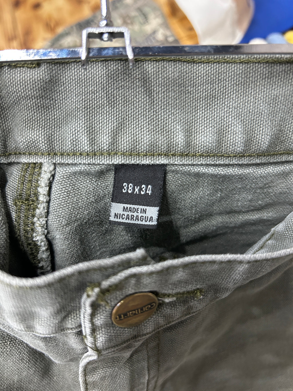 Olive Carhartt Pants 38x34