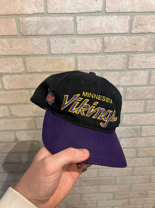 Vintage Vikings Script Hat