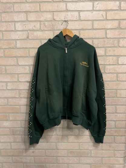 HMDD Crystal Zip Up Hoodie M