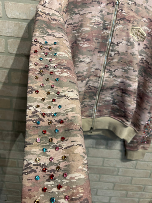 AZVA Studios Camo Crystal hoodie