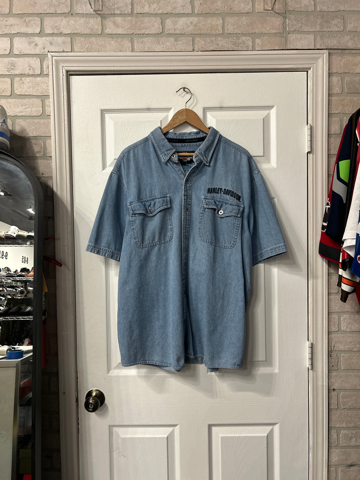 Vintage Harley Davidson Button Up XL