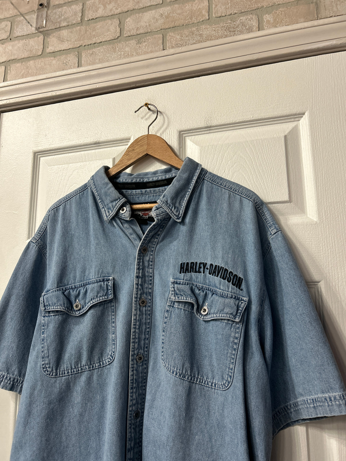 Vintage Harley Davidson Button Up XL