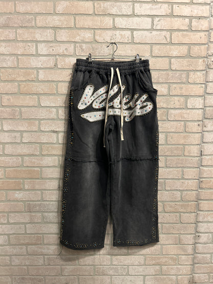 Vale Studded Crystal Sweat pants  S