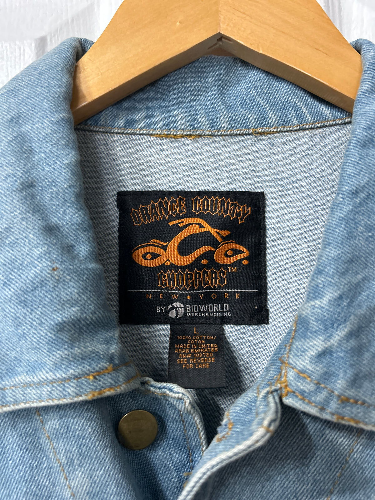 Vintage Orange County Choppers Jean Jacket L