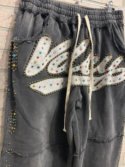 Vale Studded Crystal Sweat pants  S