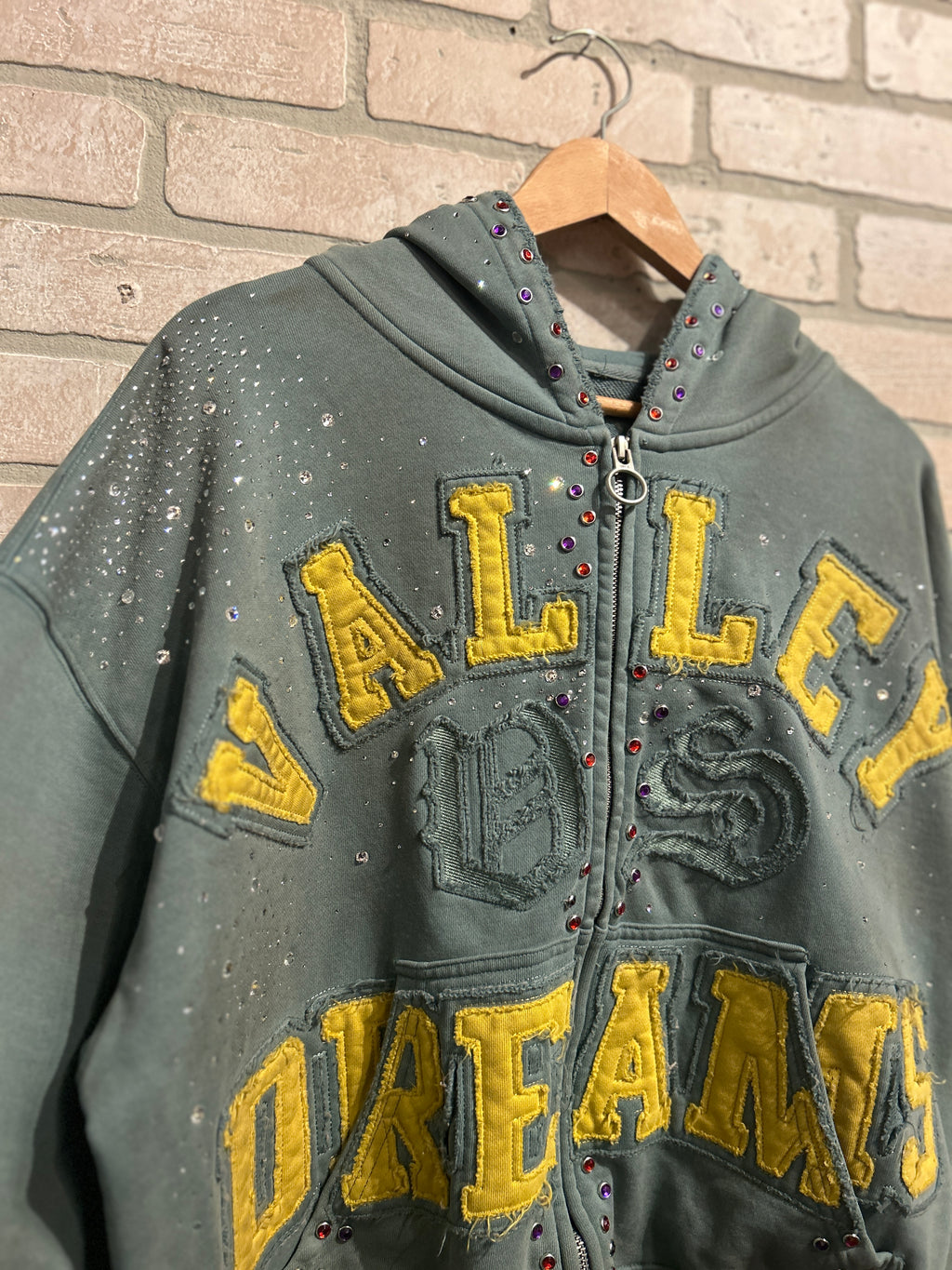Vale Crystal Zip Hoodie S & XL