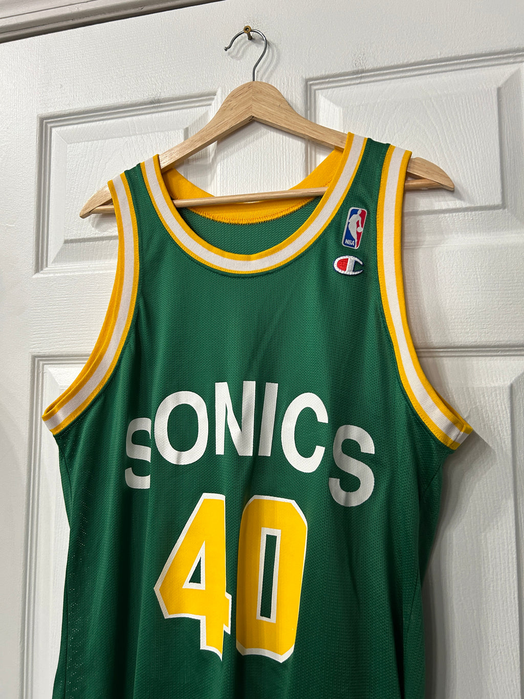 Vintage Champion Supersonics Kemp Jersey L