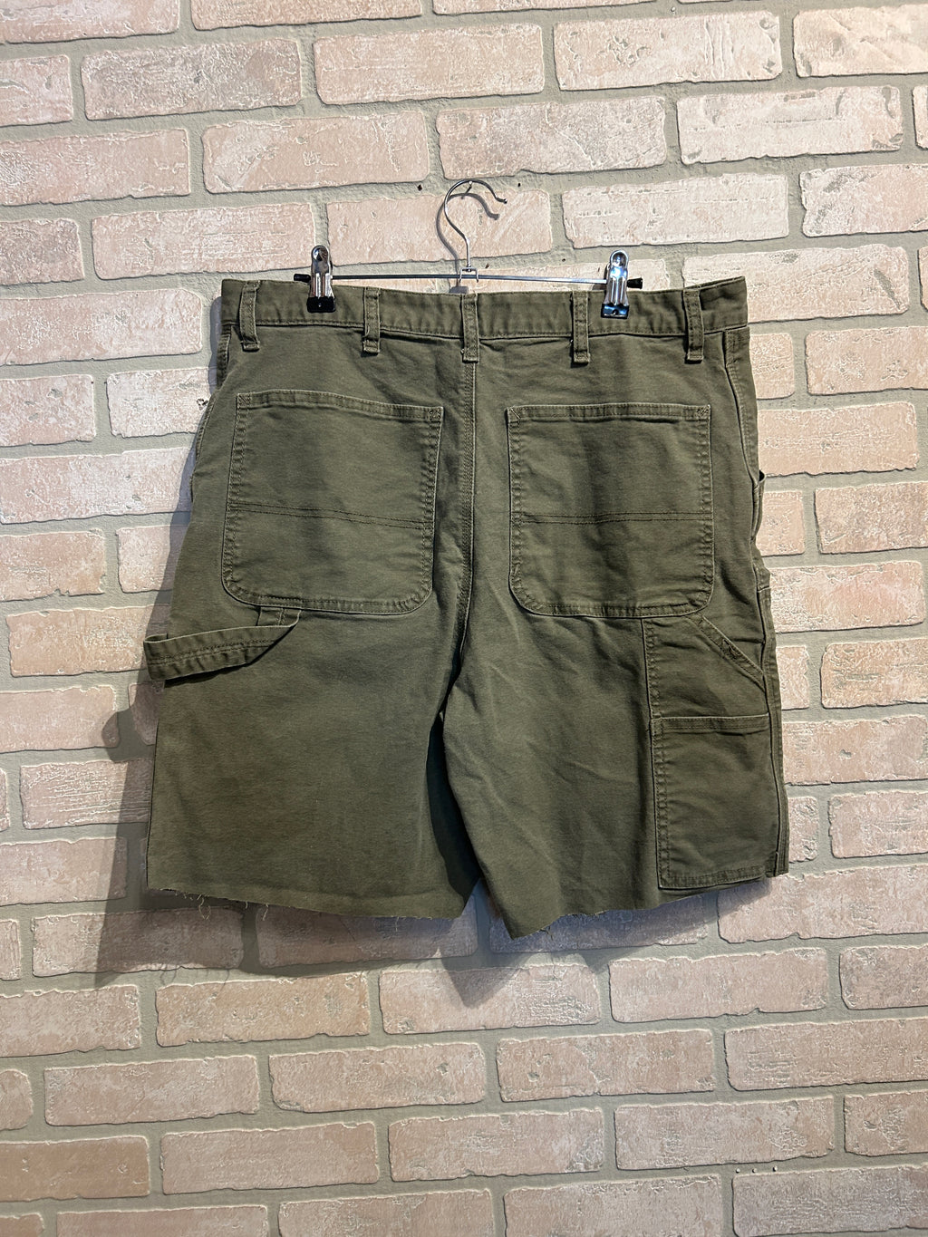 Olive Double Knee Shorts 34