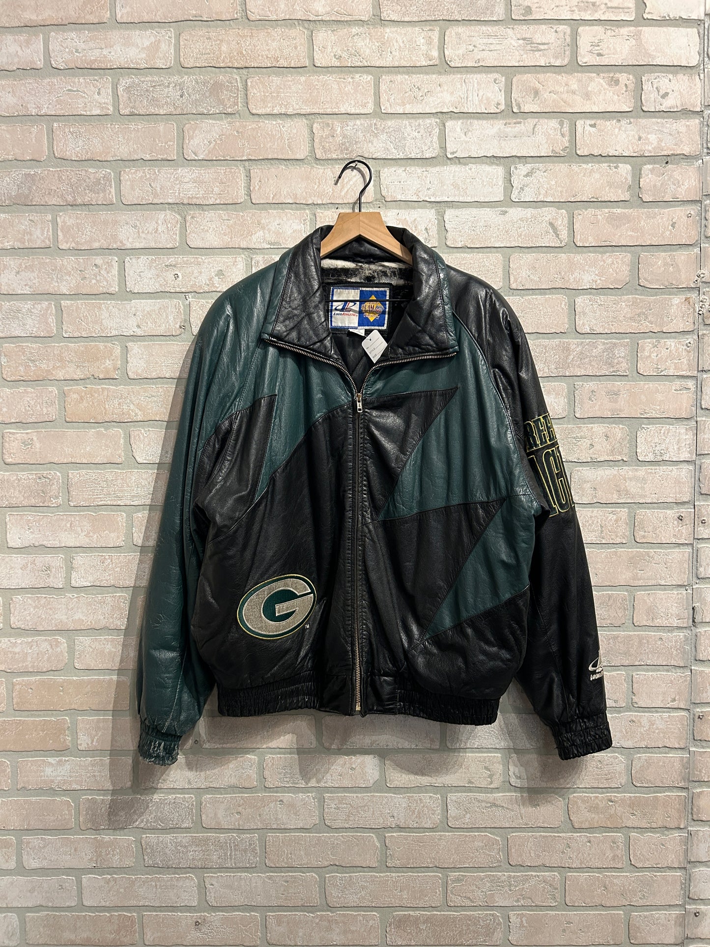 Vintage Leather Packers Sharktooth Jacket L