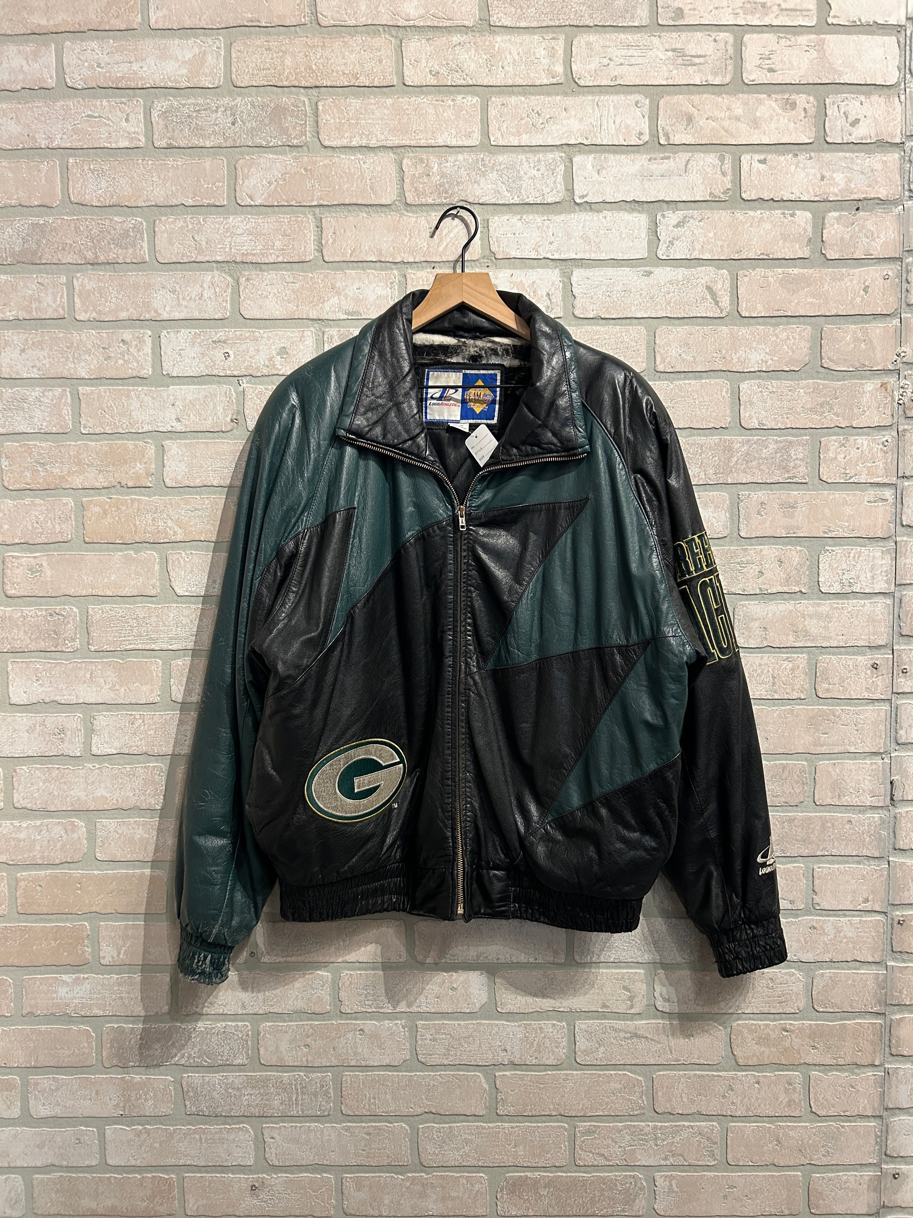 Vintage Leather Packers Sharktooth Jacket L