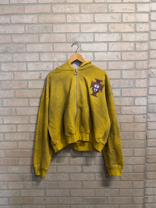 Vale Crystal Zip Up Hoodie L