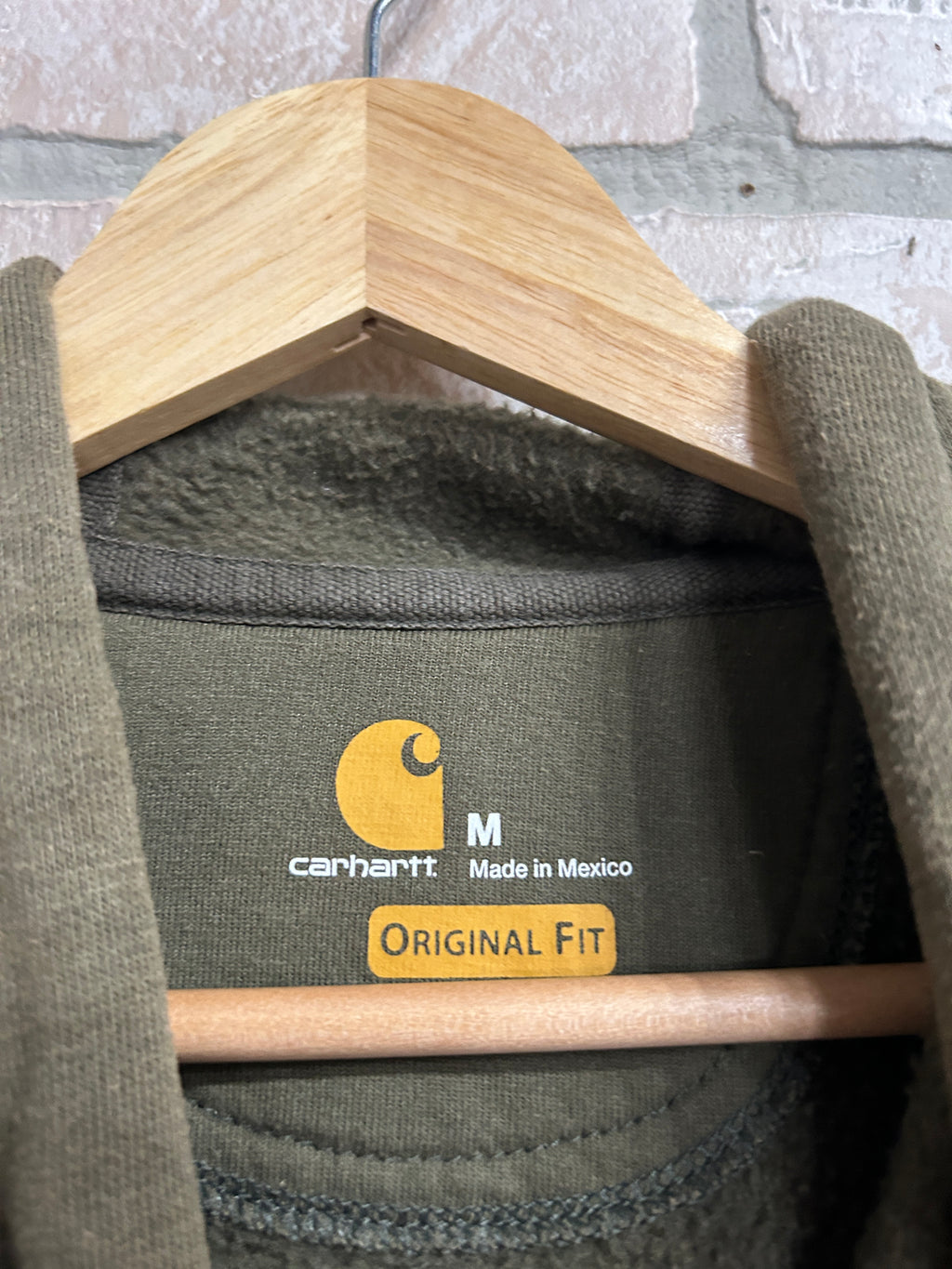 Olive Green Carhartt Hoodie M