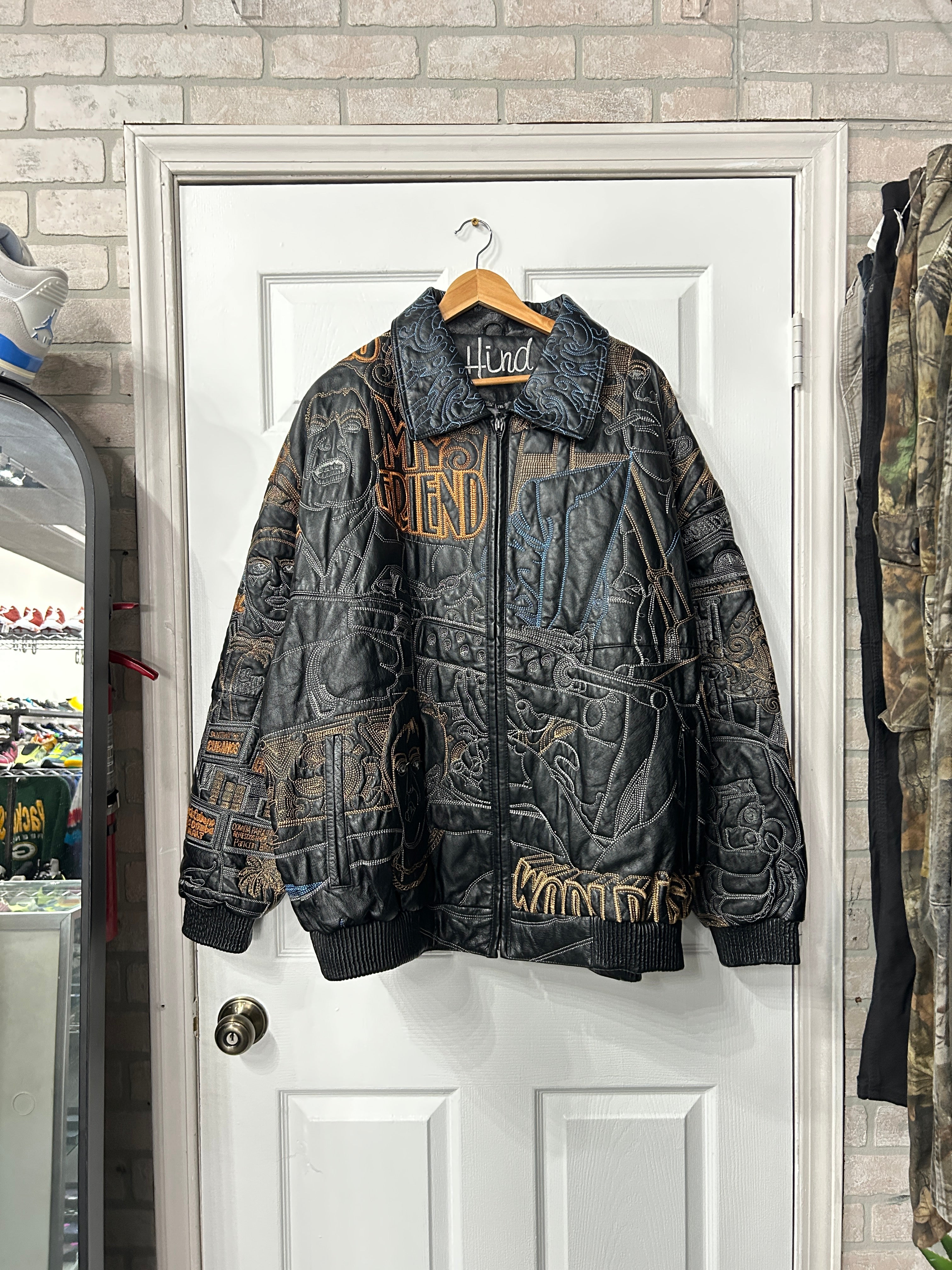 Vintage ScarFace Leather Jacket XXL