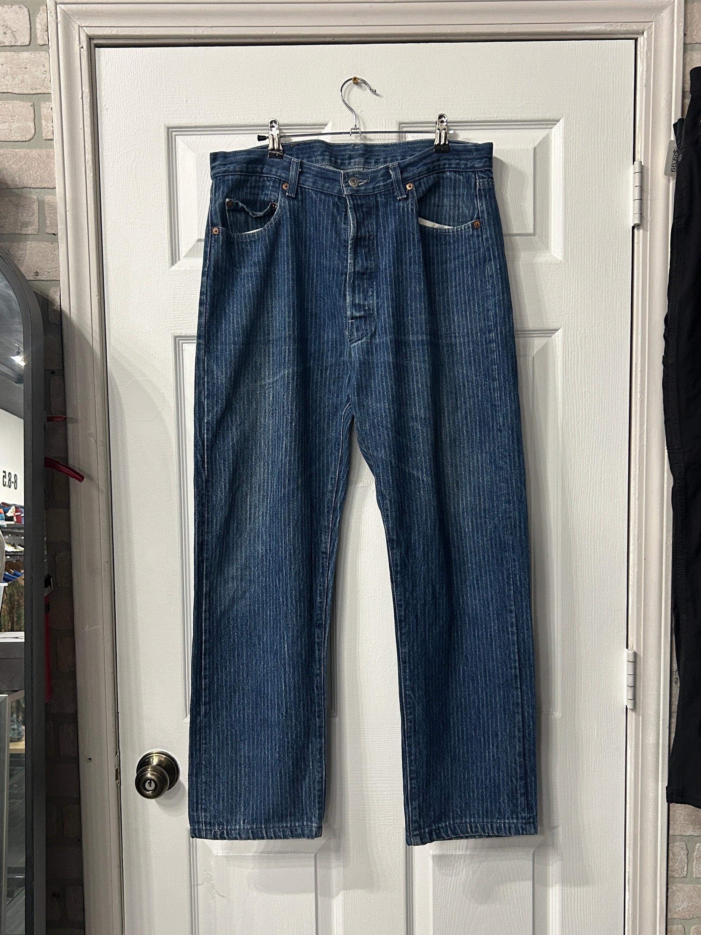 Vintage Pinstriped Levi Jeans 36x34
