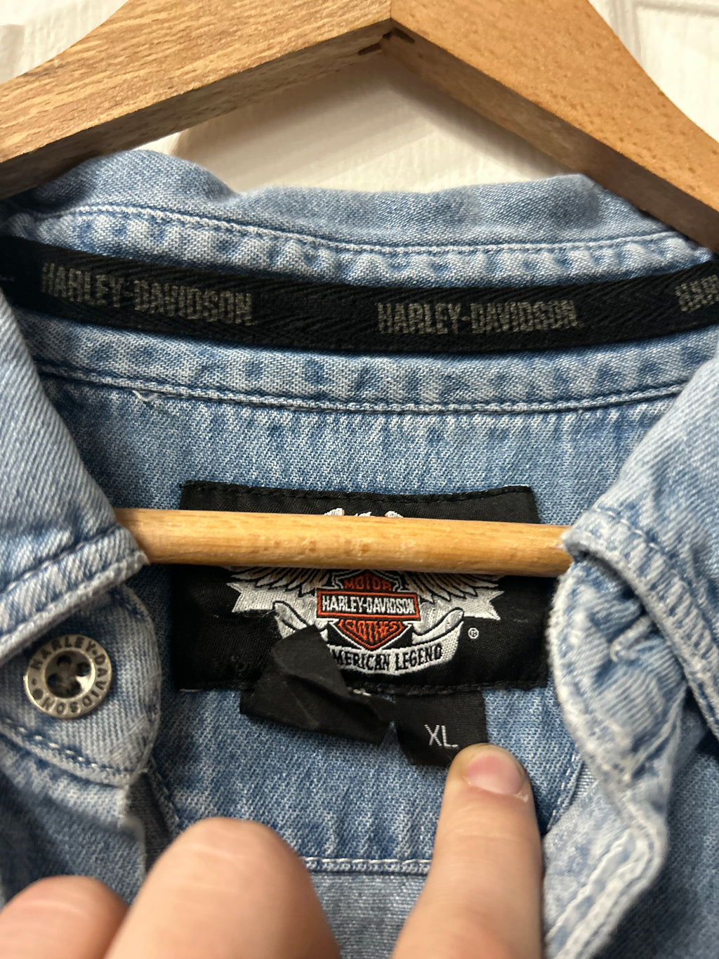 Vintage Harley Davidson Button Up XL