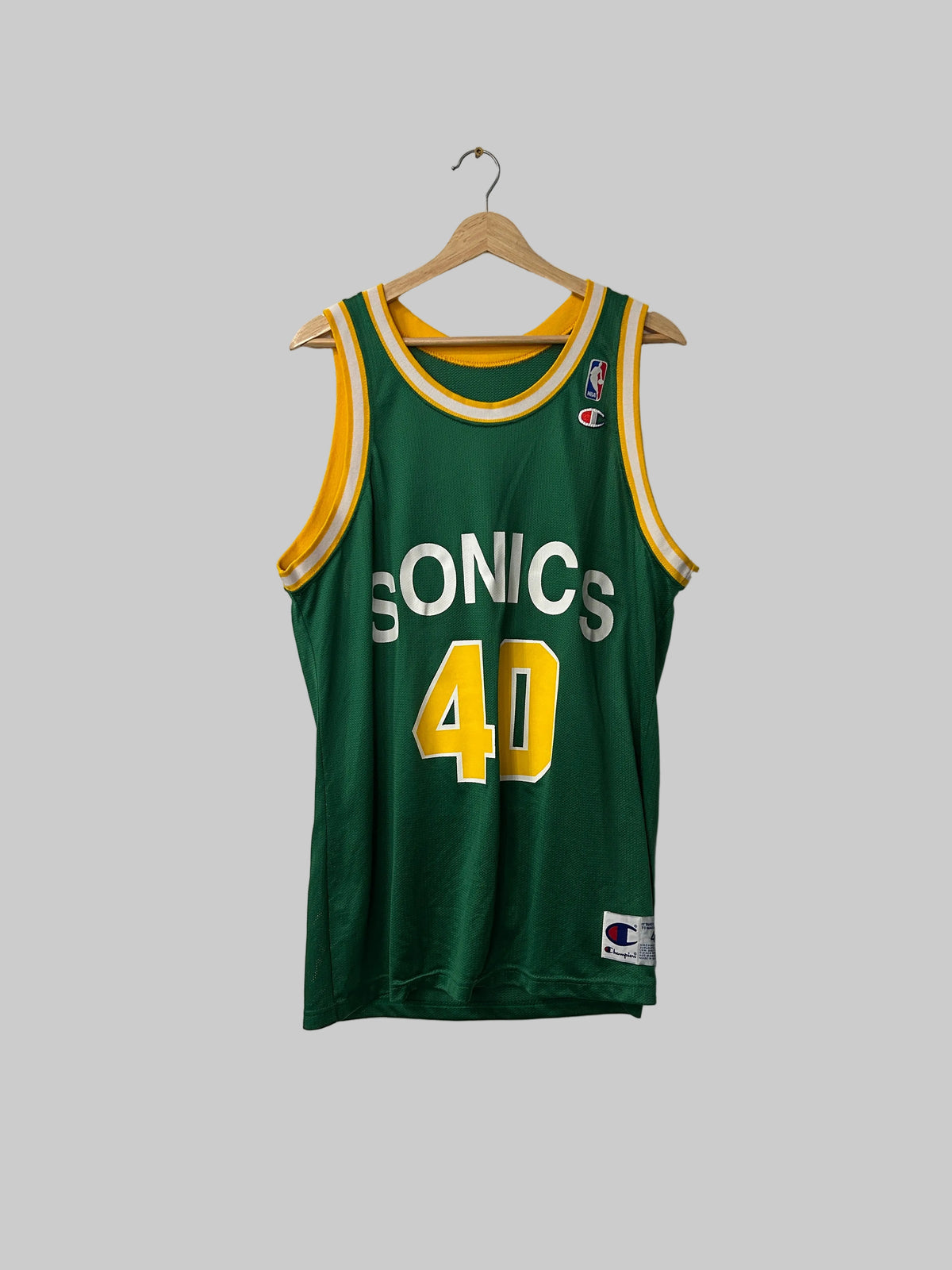 Vintage Champion Supersonics Kemp Jersey L