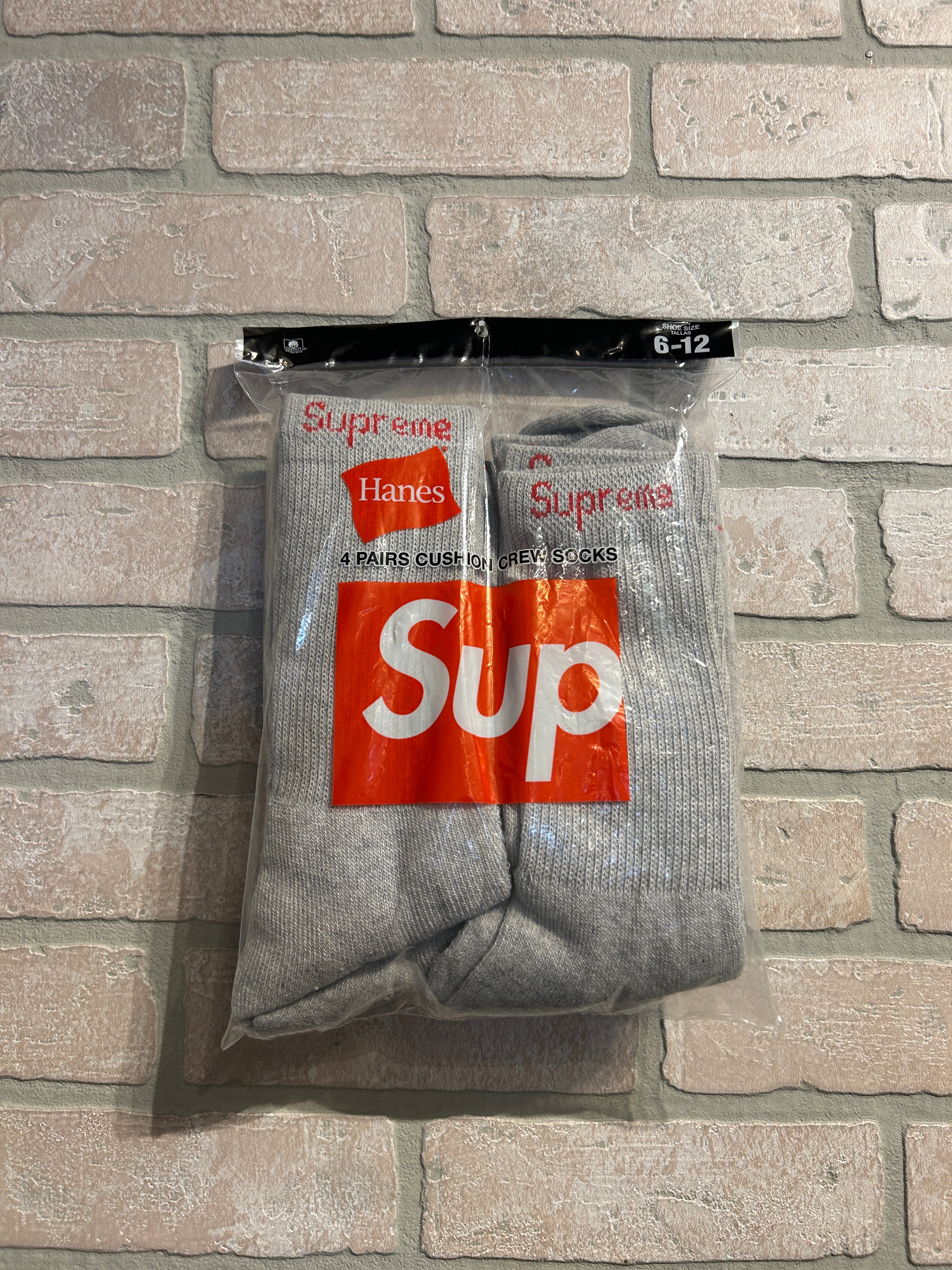 Grey Supreme Socks