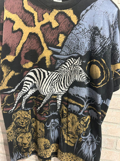Vintage Animal AOP Tee L