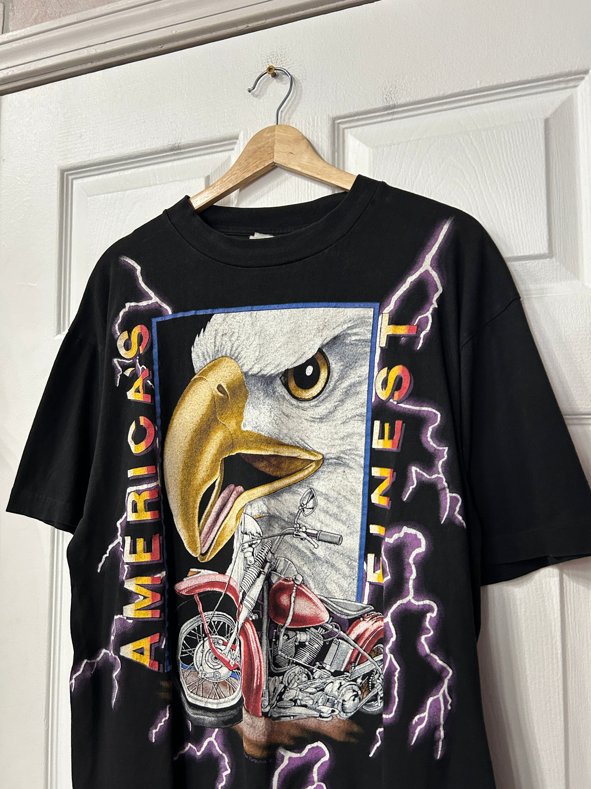 Vintage Lightning Biker Tee XL