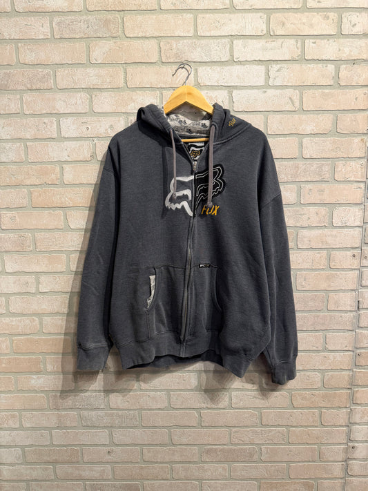 Y2k Fox Racing Zip Hoodie XL