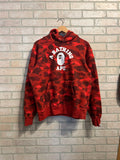 Bape Red Camo Hoodie L