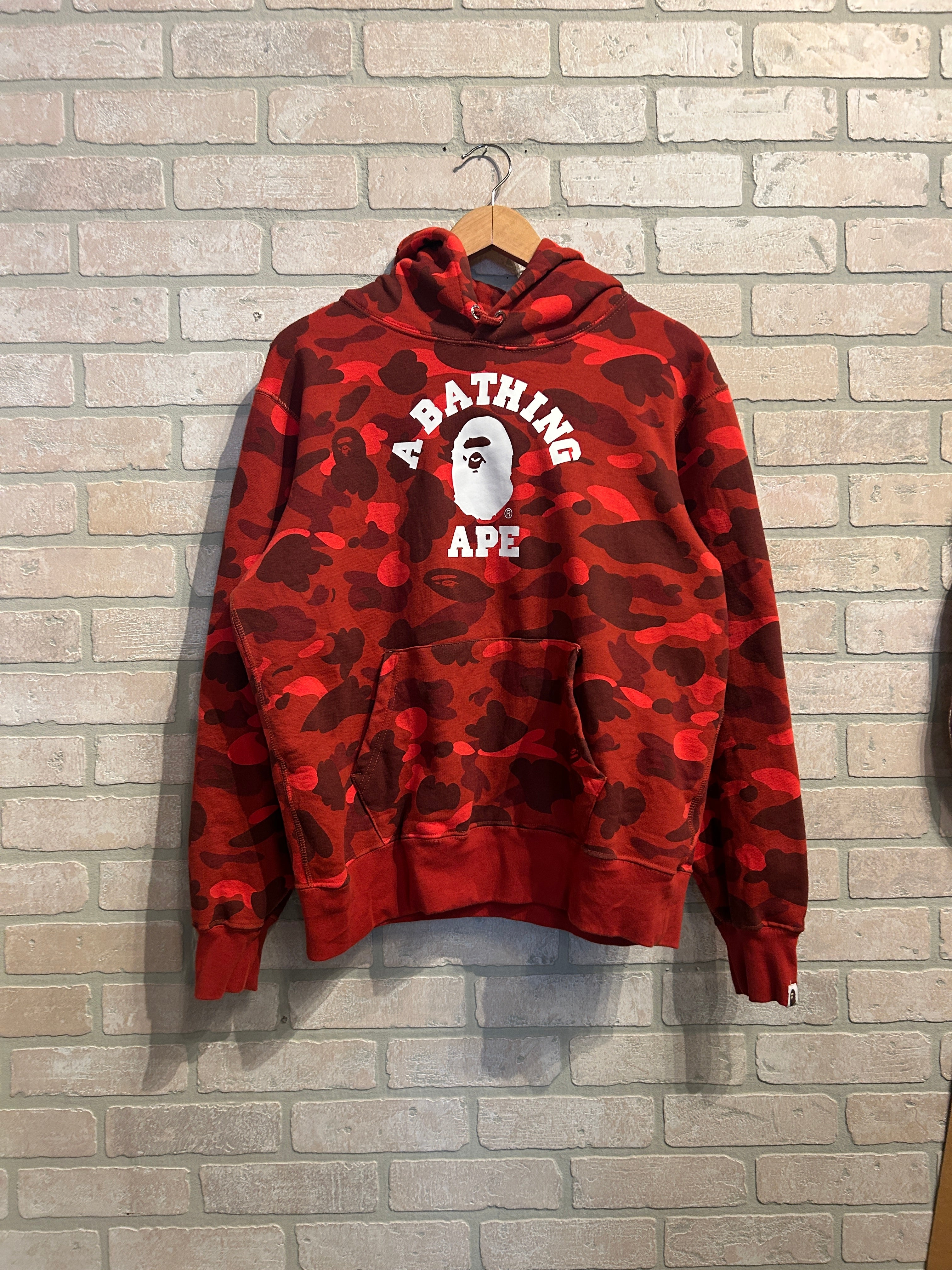 Bape Red Camo Hoodie L