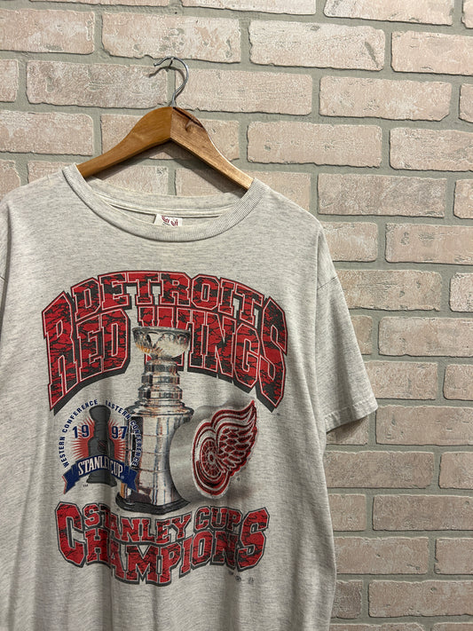 Vintage Detroit Wings Tee L