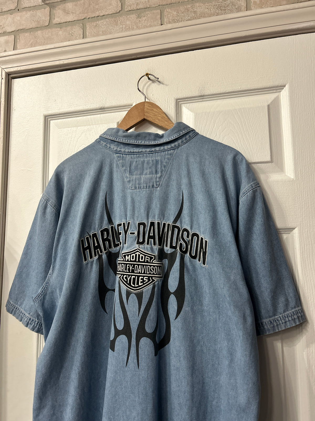 Vintage Harley Davidson Button Up XL