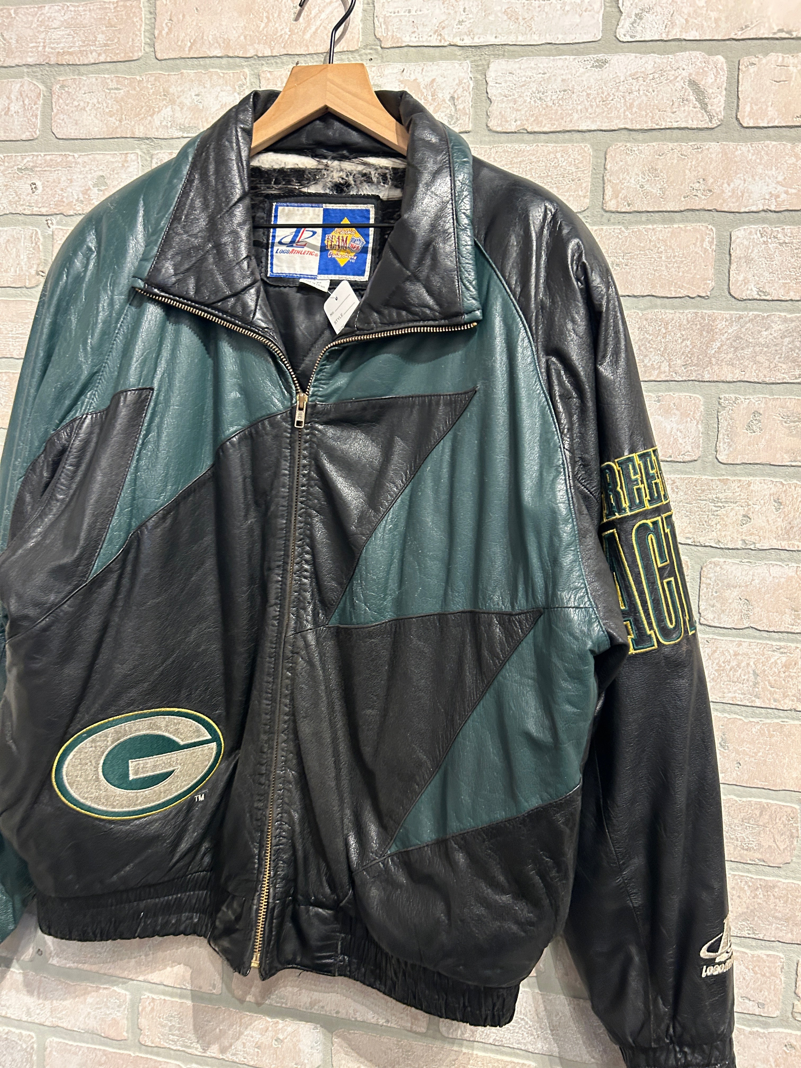 Vintage Leather Packers Sharktooth Jacket L