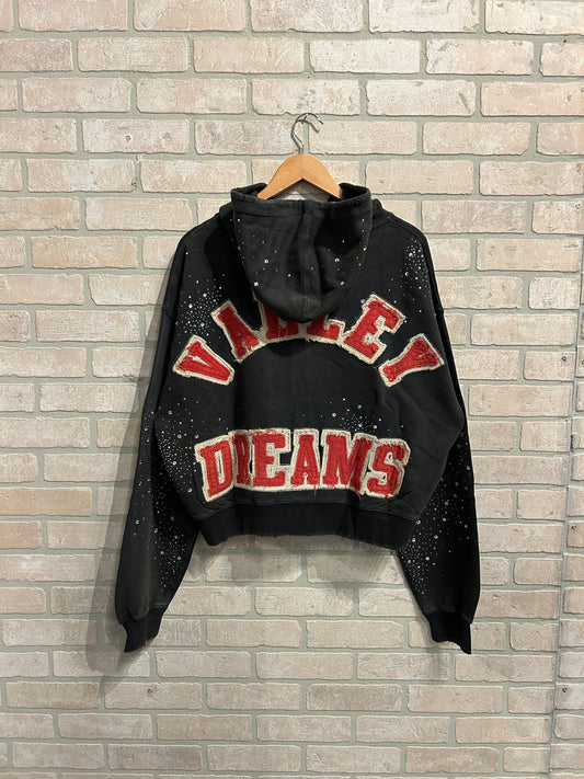 Vale Rhinestone Zip Hoodie S
