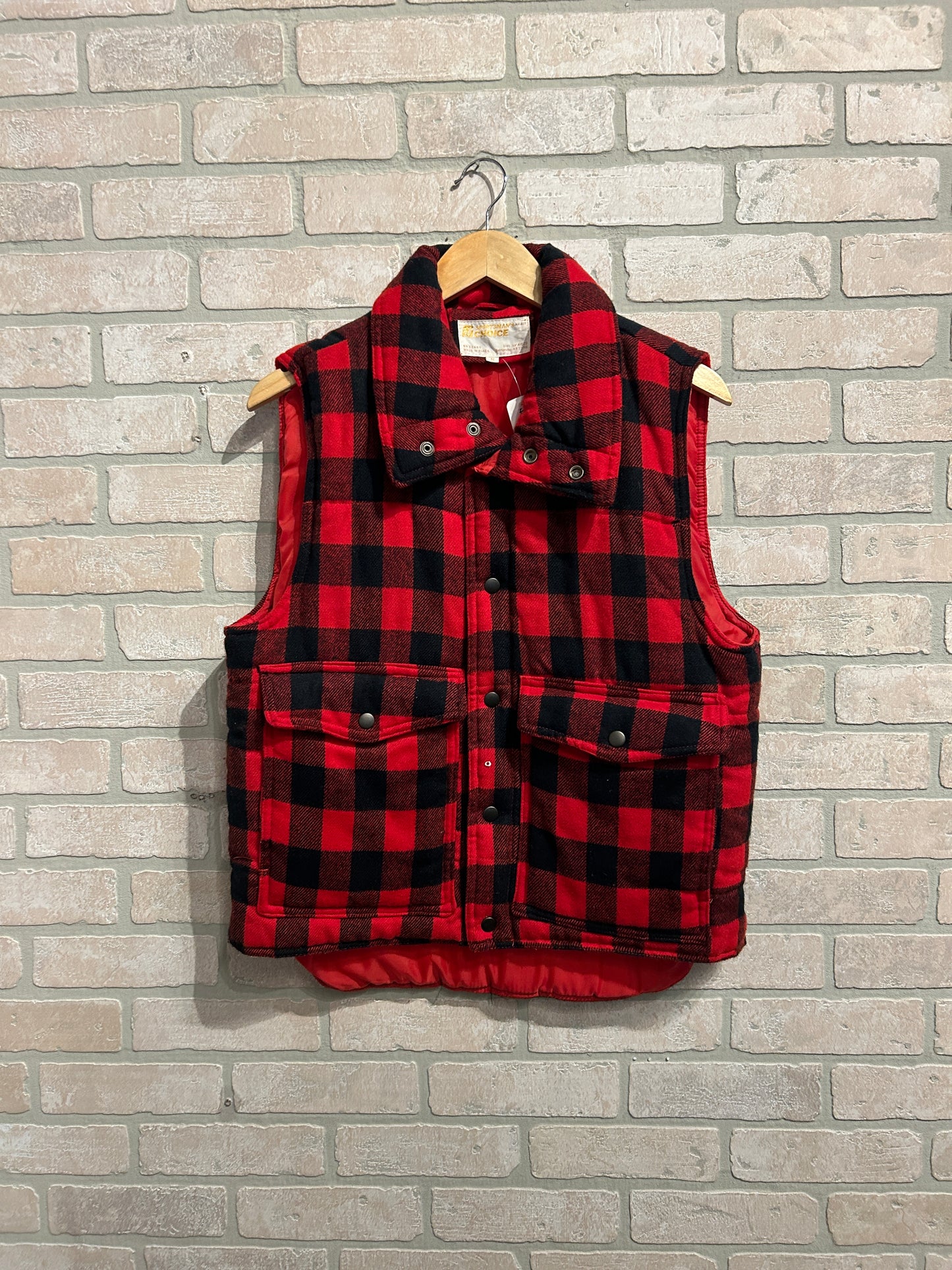Vintage 80’s Plaid Vest S