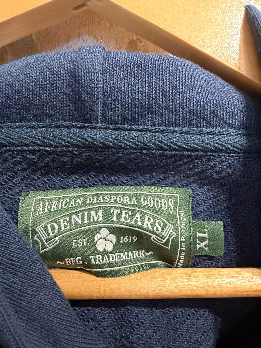 Navy Denim Tears Hoodie XL