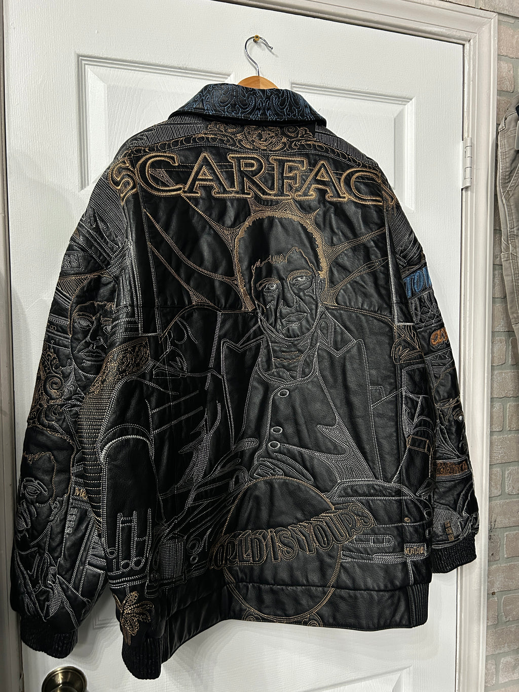 Vintage ScarFace Leather Jacket XXL