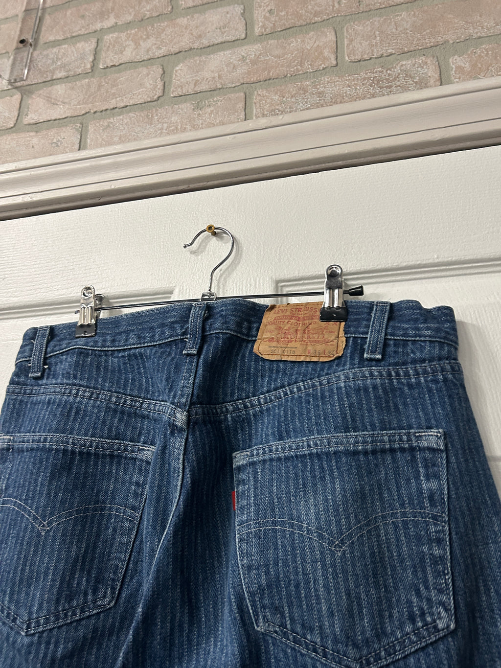 Vintage Pinstriped Levi Jeans 36x34