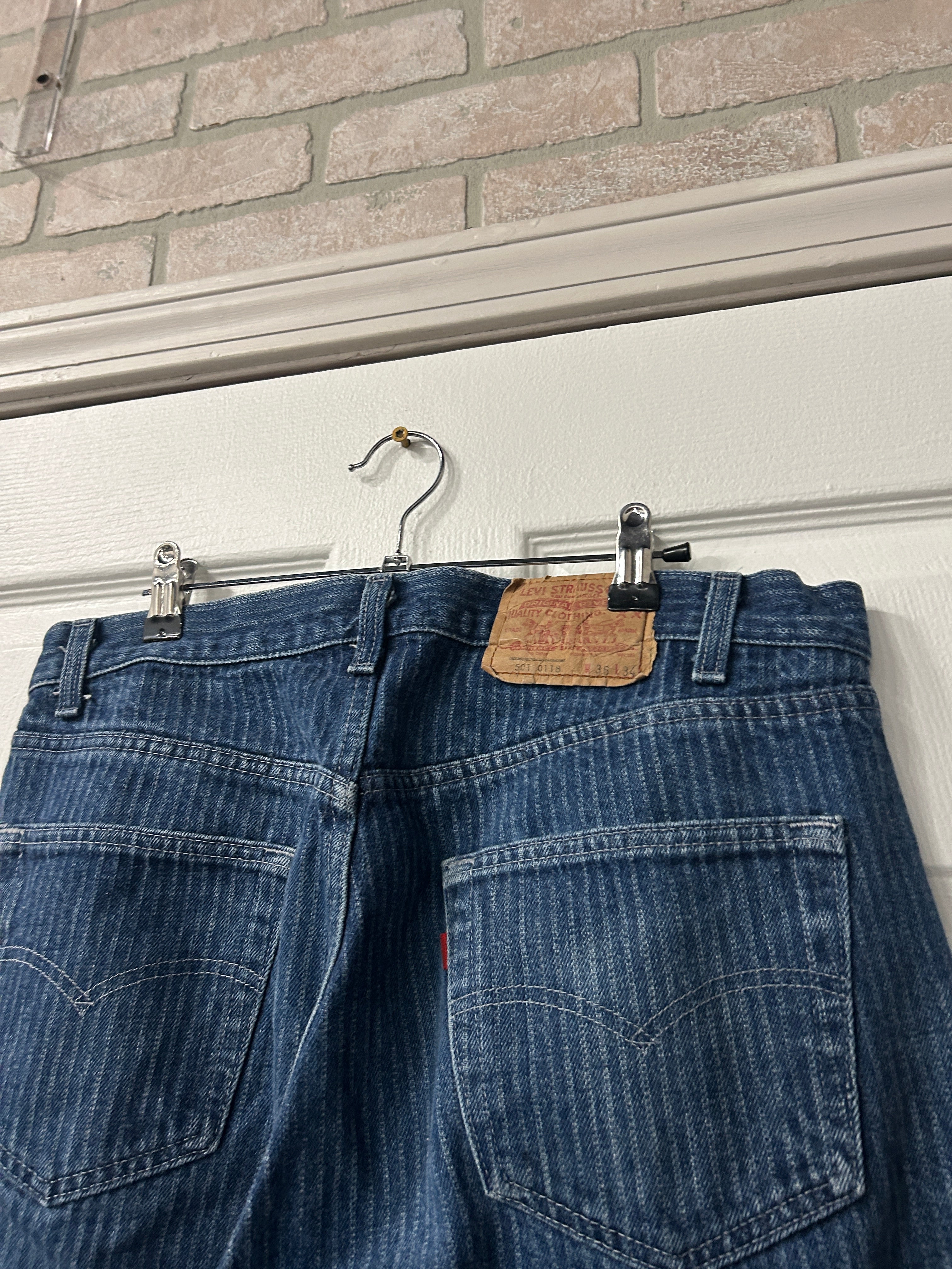 Vintage Pinstriped Levi Jeans 36x34
