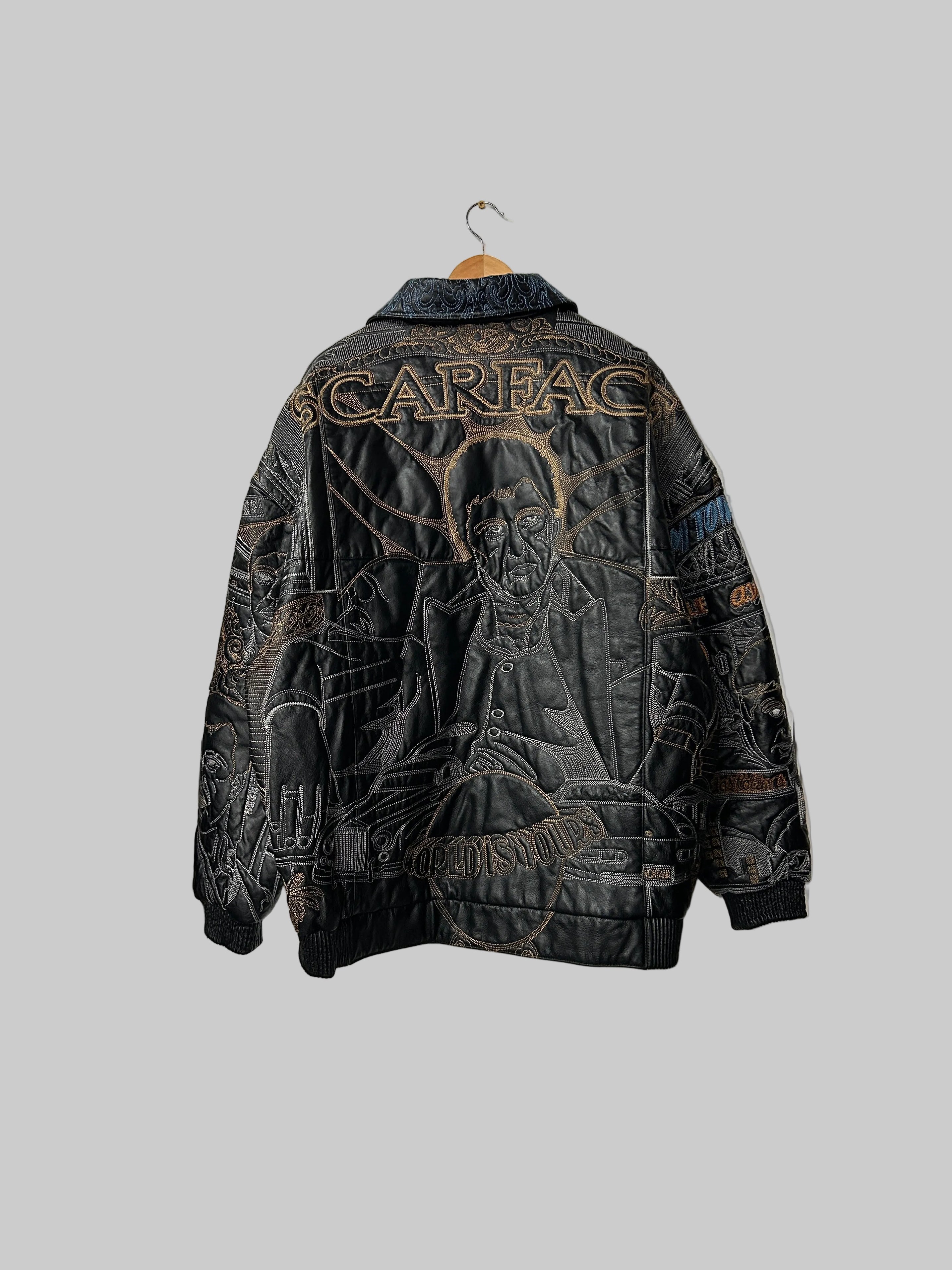 Vintage ScarFace Leather Jacket XXL