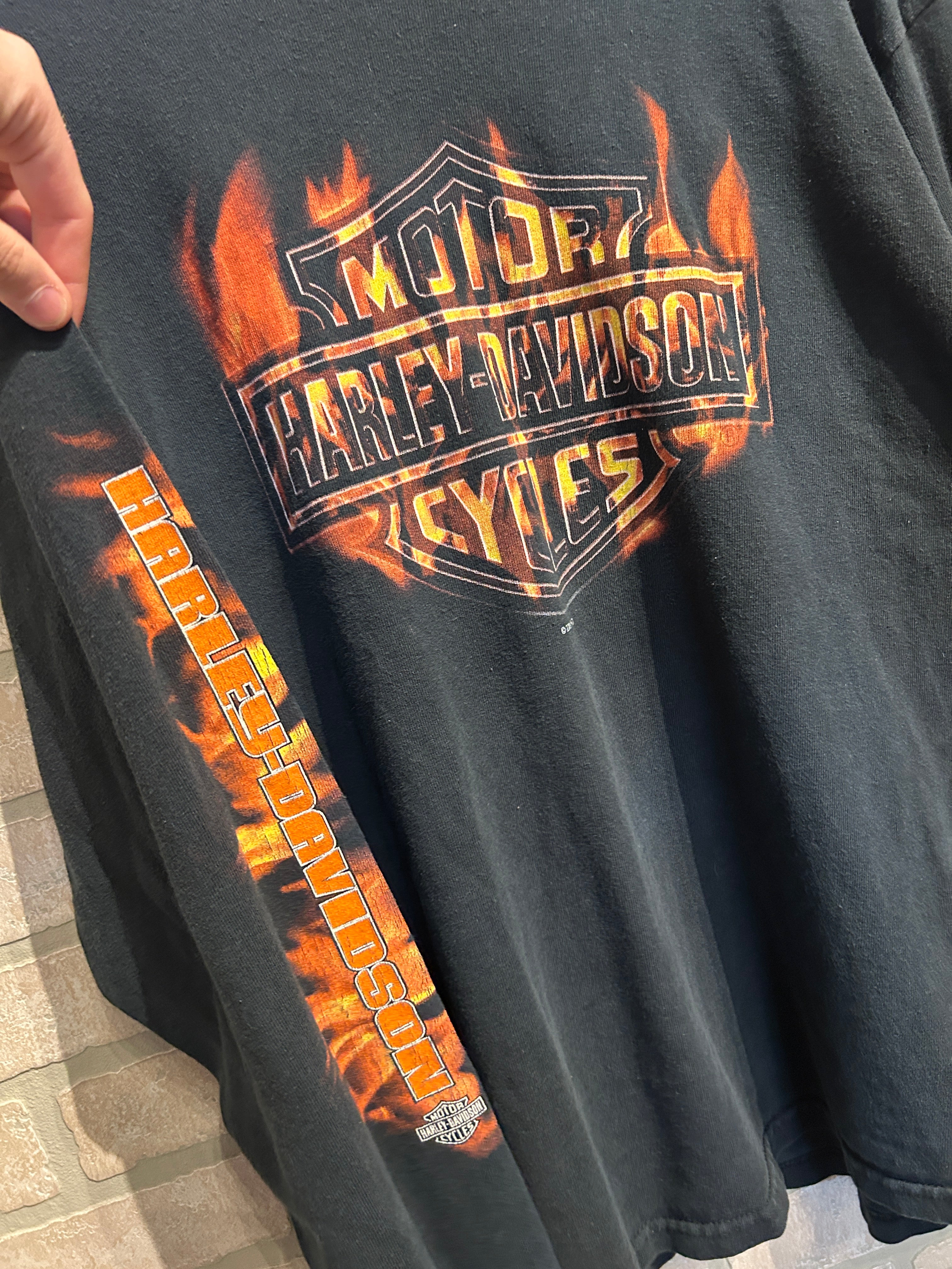 Vintage Harley Davidson Flame Longsleeve L