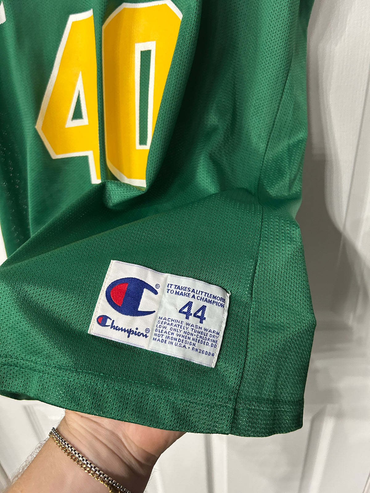 Vintage Champion Supersonics Kemp Jersey L