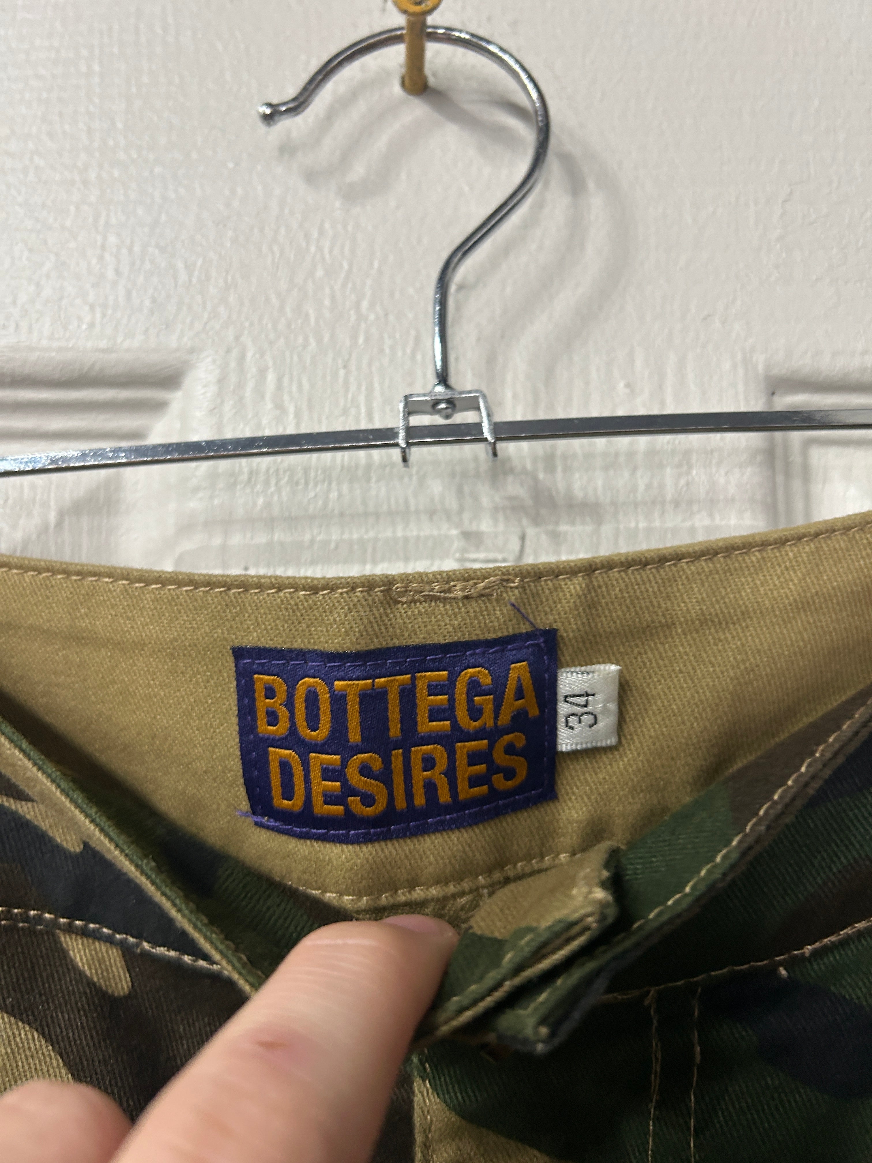 Bottega Desires Camo Shorts 34
