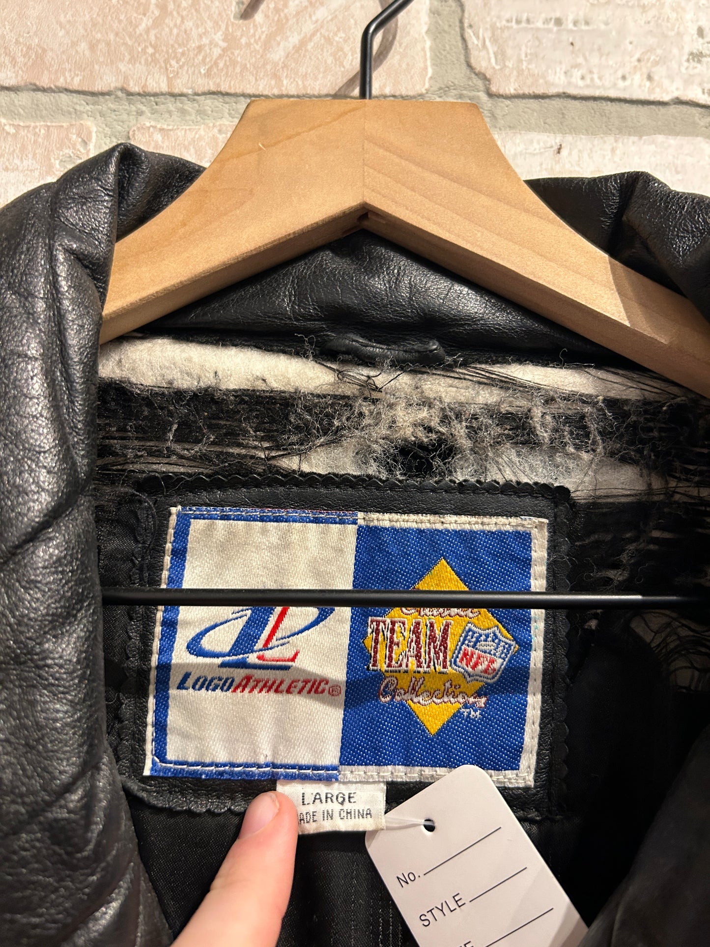 Vintage Leather Packers Sharktooth Jacket L